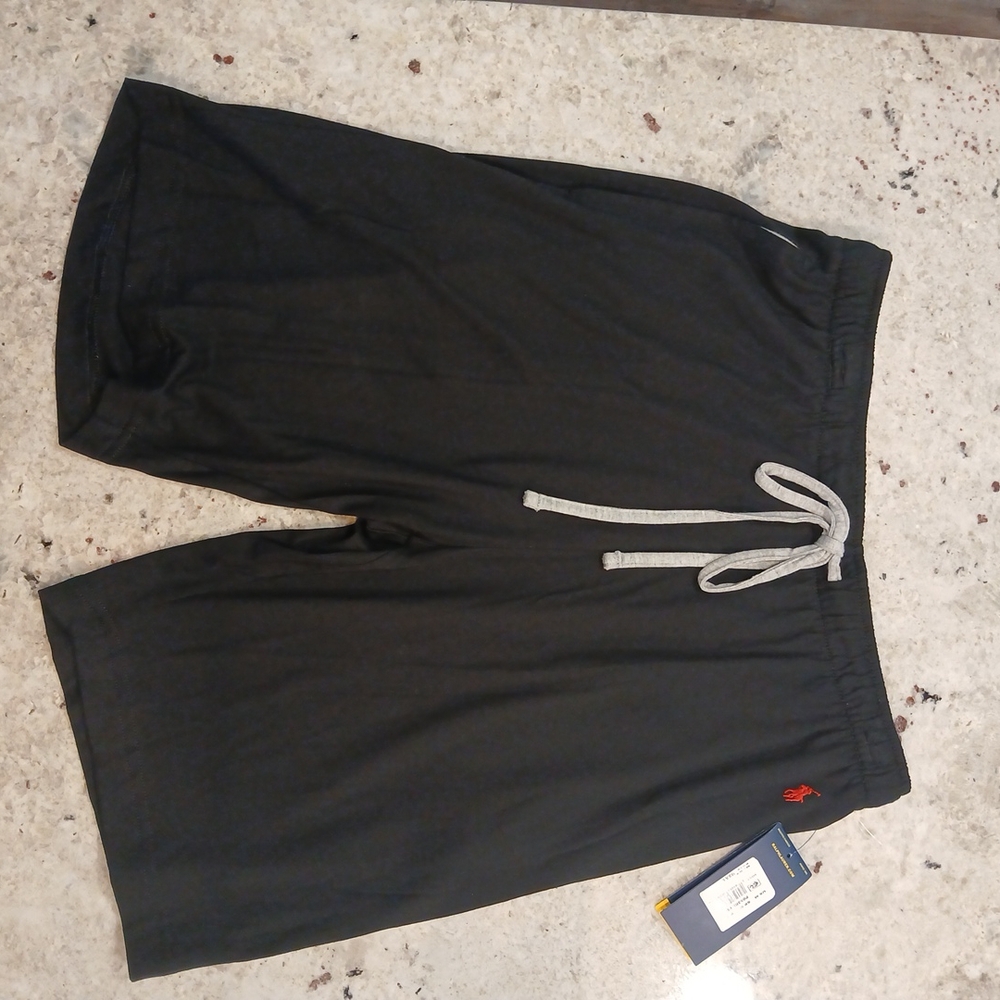 Ralph Lauren Black Shorts with Red Logo